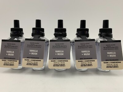 Bath & Body Works Wallflowers Vanilla Musk Fragrance Refill Bulbs S/ 5 #2010B