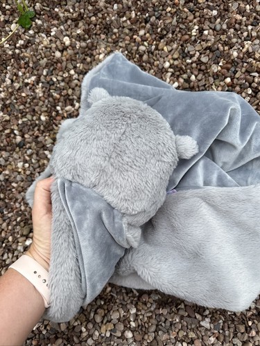 Next Hippo comforter blanket BNWOT NEXT Blankie Soft Toy large comfort grey 28" - Picture 5 of 11