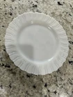 Vintage Dinner Plate 9.25" White Milk Glass Swirl Corning Toughened