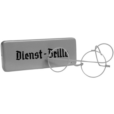 German Army Dienst-Brille Classic Military Style Wwii Glasses with Metal Case