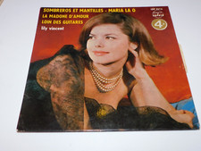 45  tours EP - LILY VINCENT - SOMBREROS ET MANTILLES - 1962 - LANGUETTE