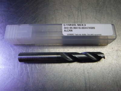 CTMI 9.90mm Carbide Drill 10mm Shank 3xd 09.90X10.00X47X089 ALCRN (LOC3240)