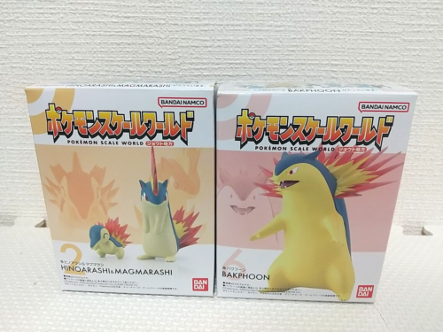 Pokemon Scale World Johto Region Cyndaquil Quilava Typhlosion Figure 1/20 BANDAI - Picture 1 of 7