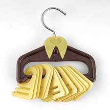 MCM Vintage Tie Organizer Rack Hanger Necktie Scarf belt Shirt figure brown men