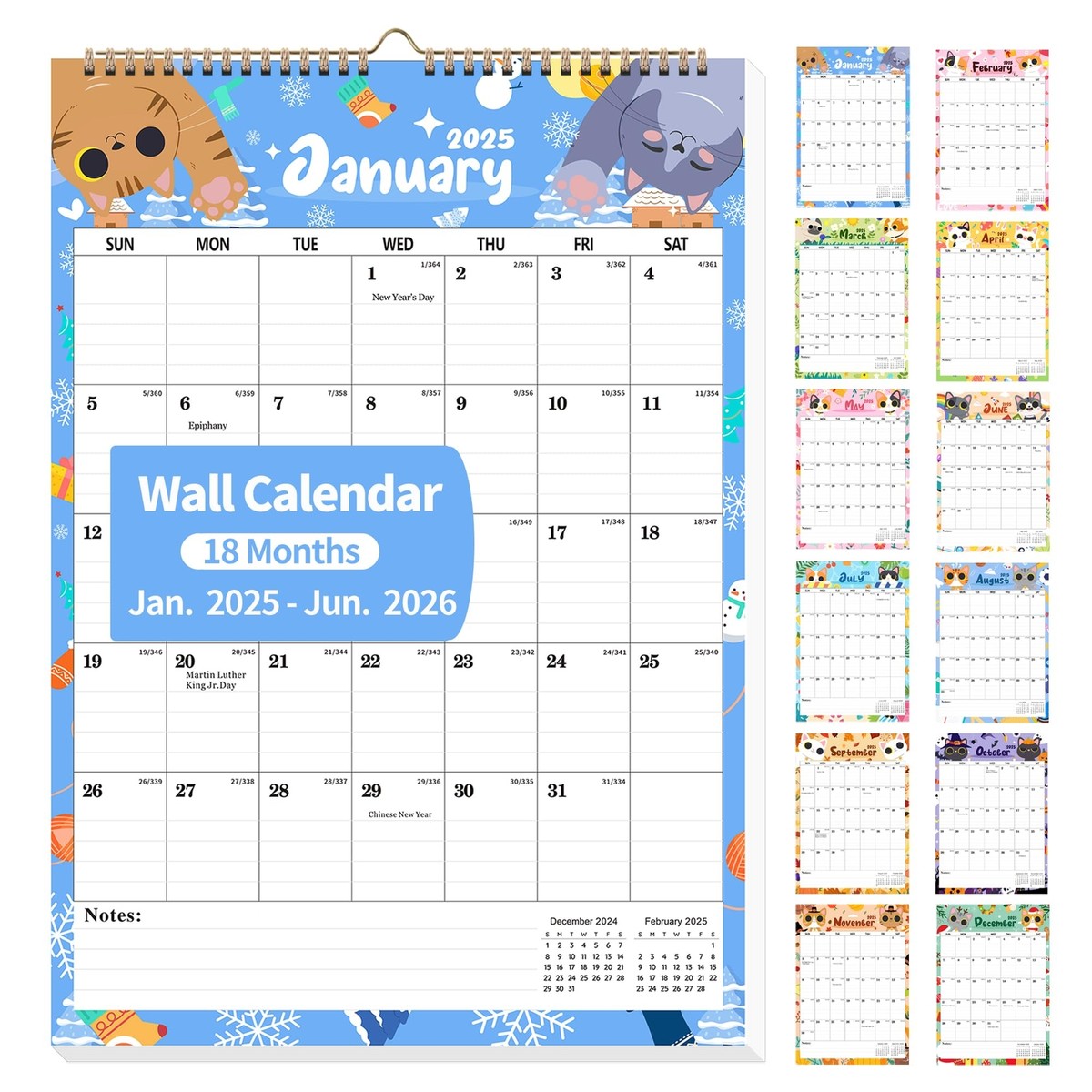 Wall Calendar 2025 Large Cat Calendar 2025-2026 from Jan. 2025 to Jun. 2026 1... | eBay wall-calendar-2025-large-cat-calendar-2025-2026-from-jan-2025-to-jun-2026-1-ebay