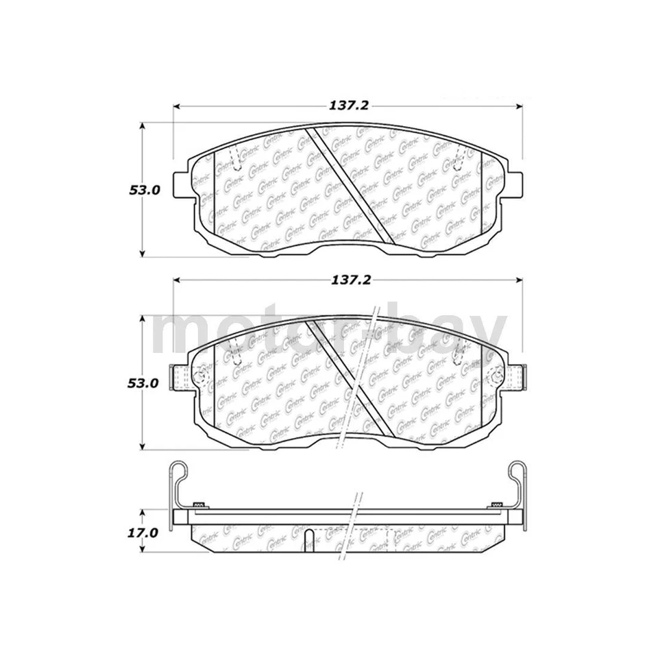 Front and Rear Ceramic Brake Pads For Nissan Sentra 2006 2005 2004 2003 2002 - Image 2 of 4