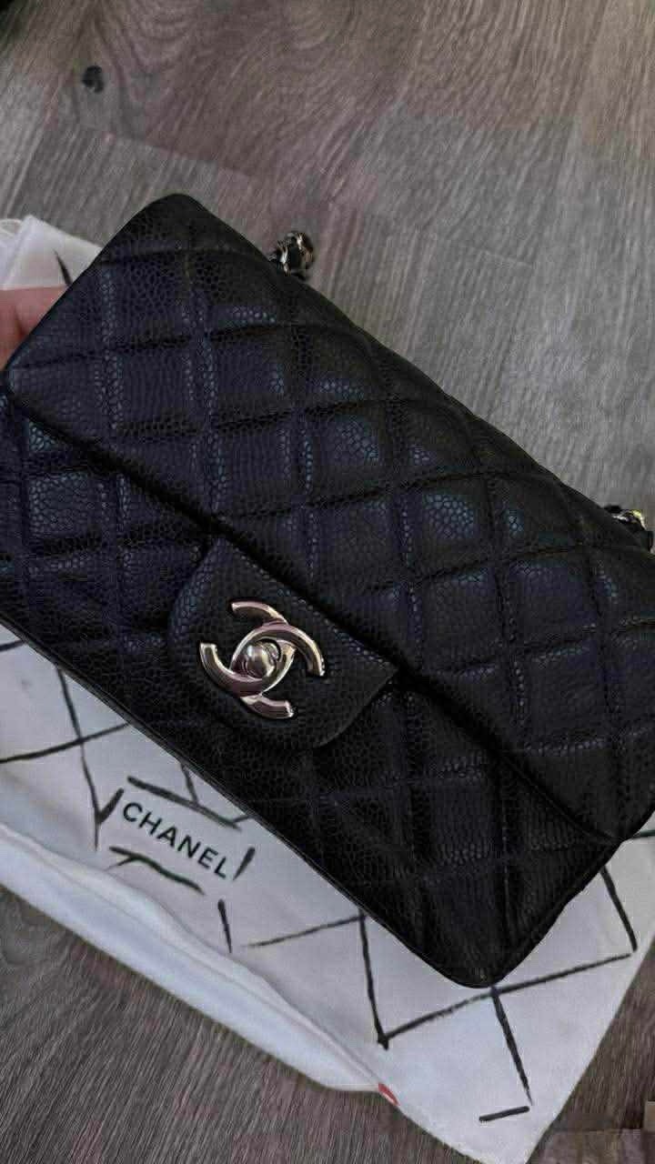 CHANEL Dark Navy Caviar Mini Rectangular Quilted … - image 7