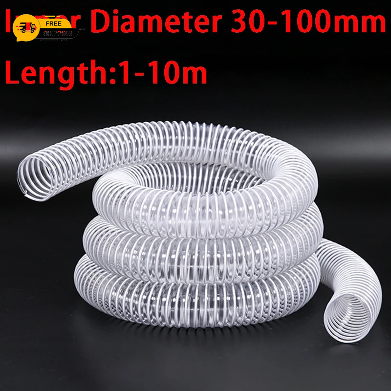Transparent PVC Plastic Hose Industrial Dust Removal Suction Expansion Bellow Pi