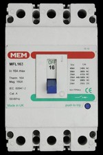 MEM 16 AMP 25kA TRIPLE POLE MCCB MFL163