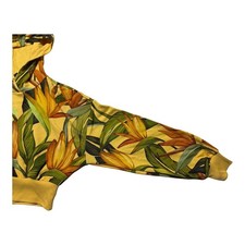 New ADIDAS Farm Rio Hoodie Womens XS Multicolor Leaf Crop Long Sleeve Pullover