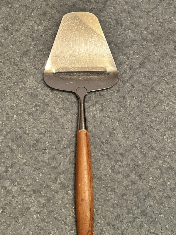 Hickory Farms Norway 18/8 Stainless Steel Cheese Slicer with teak Wood Handle