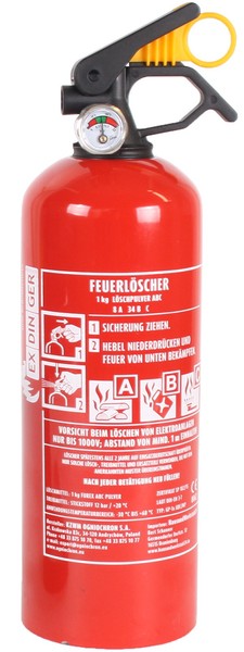 AutofeuerlöScher Gp-1X Abc 1 Kg Mit Manometer Ohne Halterung, Pulver Exdinger-image
