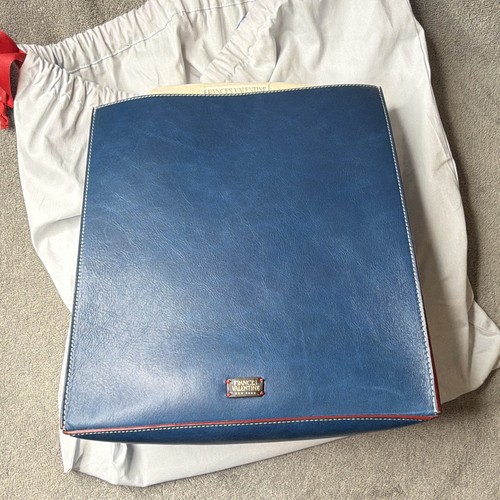 Frances Valentine New York Blue Ivory Shoulder Bag Zip Dust Bag