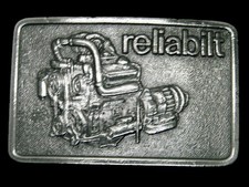 SK13165 VINTAGE 1978  RELIABILT  ENGINE COMPANY PEWTER BELT BUCKLE