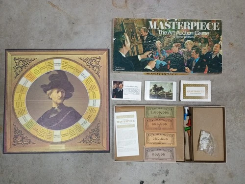 Vintage Masterpiece The Art Auction Game 1970 Parker Brothers Complete
