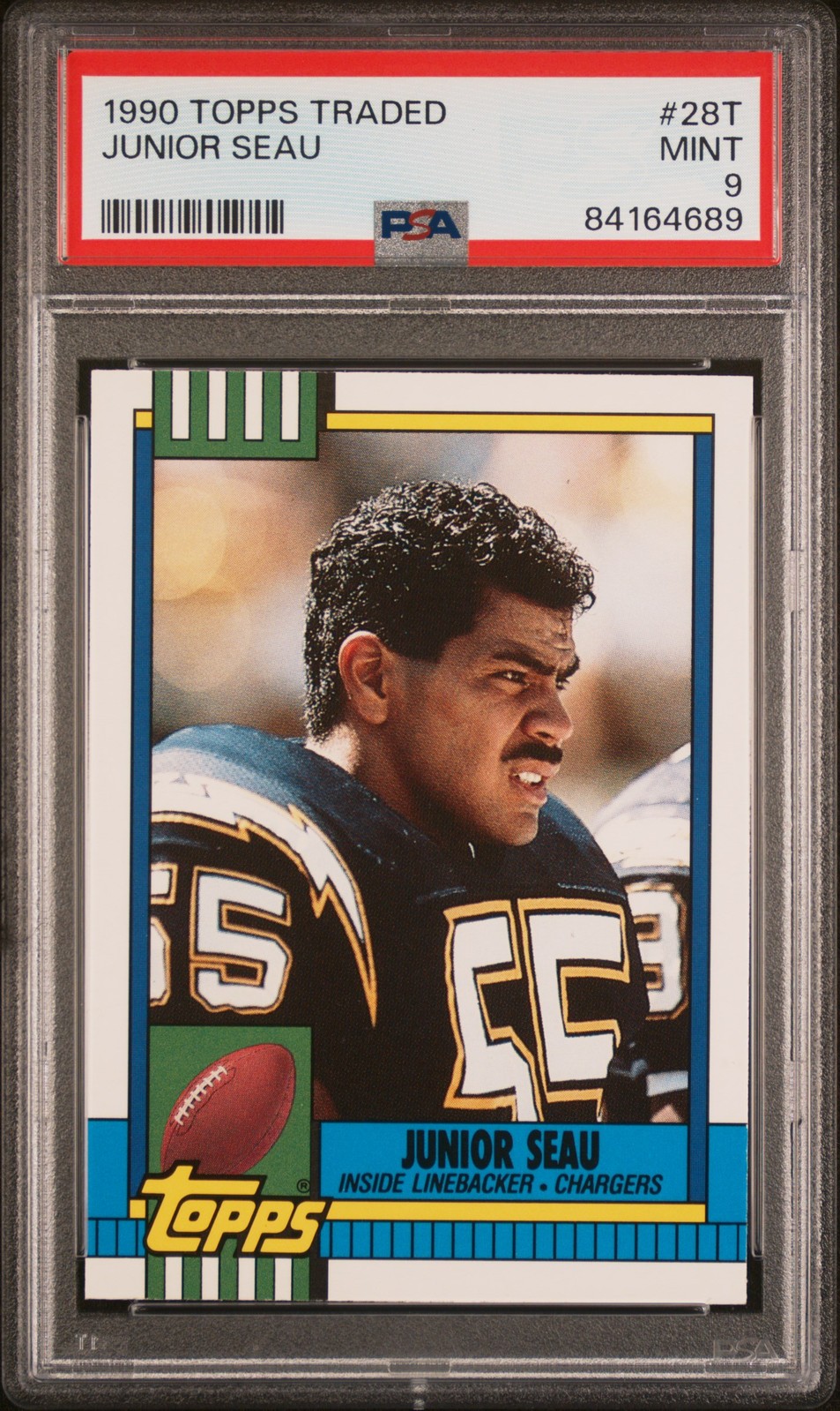 1990 TOPPS TRADED #28T JUNIOR SEAU PSA 9