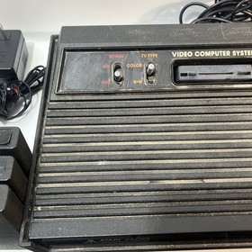 Atari 2600 System Black Console Bundle w/ 20 Games - Untested