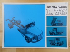 Scania Vabis L76 Brochure 1966 English Prospekt Catalog Torpedo Bonnet Hauber