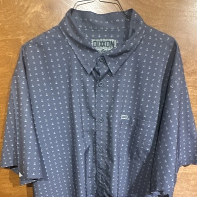 Dixxon Salty Dog 4X Gray Salty Dog  Short Sleeve Button-Up Shirt