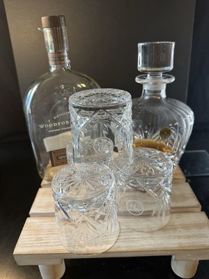 Glencairn Crystal Whiskey Glasses Set 5 Heavy Rocks Glass Bourbon Scotch Barware
