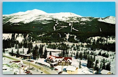 Post Hotel & Pipestone Lodge Lake Louise Canada Whitehorn Ski Slopes Postcard