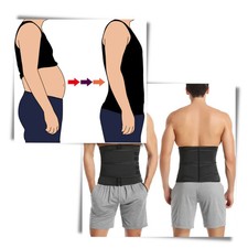Neoprene Double Strap Sauna Waist Trainer Corset 2X Black