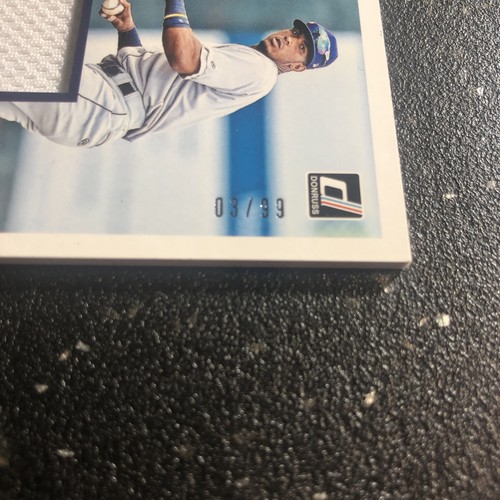 Wander Franco RC 2019 Panini Donruss Baseball Patch 03/99 #RPM-WF MLB TB Rays - Picture 3 of 3