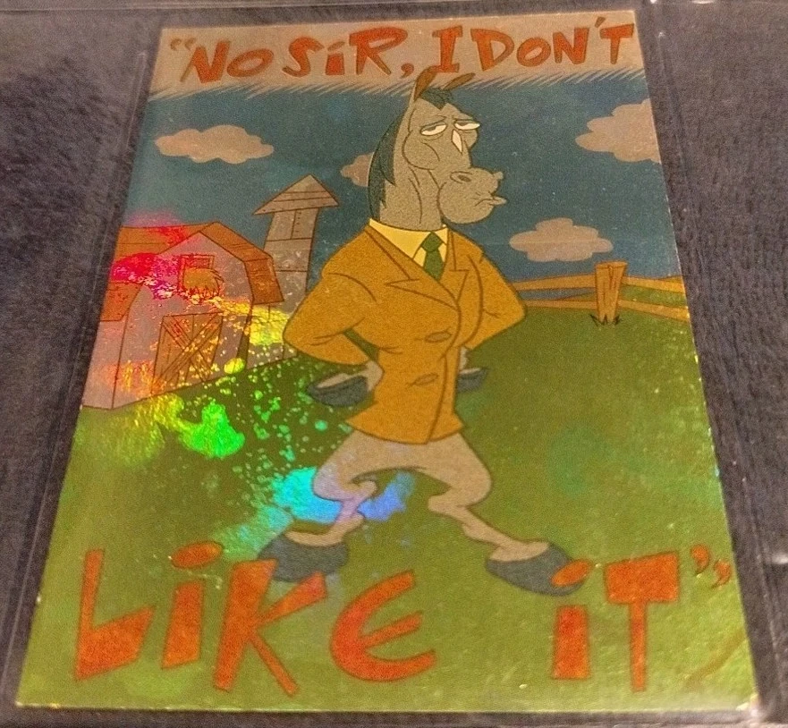 No Sir, I Don't Like It | 1993 Topps Ren & Stimpy #24 Prismatic Circles - Image 2 of 4