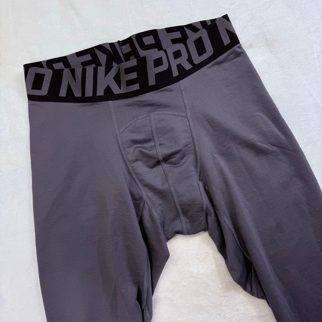 Men's Nike Pro Hyperwarm Pants Medium Gray Black