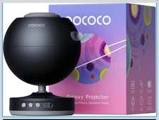 POCOCO Galaxy Star Projector for Bedroom with 2x Replaceable Optical Film Discs