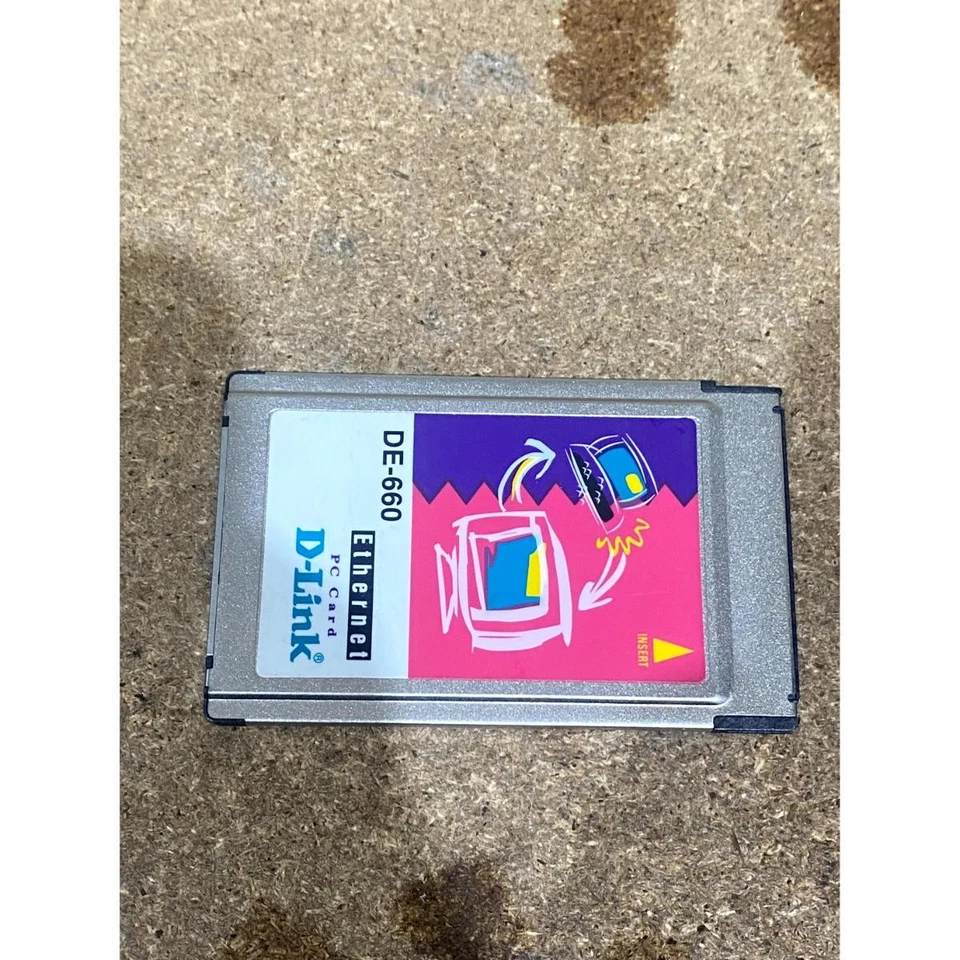 D-Link DE-660 PCMCIA Network Interface PC Card Ethernet Adapter Silver Portable - Image 3 of 4