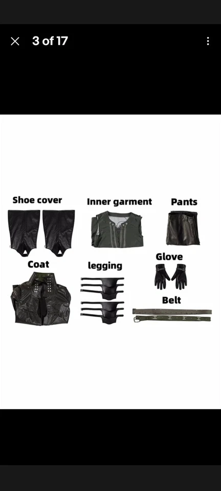 最终幻想 XVI CIDOLFUS TELAMON Cosplay 服装男式万圣节制服 M 码 — 第 4/4 张图片