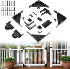 Sliding Gate Hardware Kit, Designed for 1" to 2" Thick Wood Fence Gates Heavy