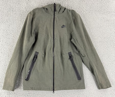 Nike Sportswear Tech Fleece Windrunner Hoodie Mens Medium Green Full Zip LS