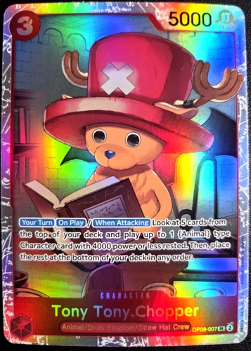 Tony Tony.Chopper OP08-007 SR ONE PIECE Tcg Card Game NM RED