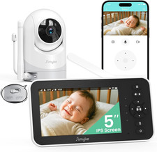 5" Video Baby Monitor, 720P, No Wifi, Night Vision, 2-Way Talk, 1500ft Range