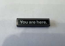 Lego 1x4 Flat Black Tile Printed Print You Are Here . New City Piece Brick
