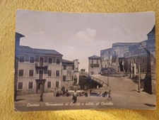 Cartolina CECCANO MONUMENTO AI CADUTI E SALITA CASTELLO . Viaggiata 