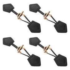 4 Pcs Trench Coat Buttons Black Sew-on Toggles Closure Jacket