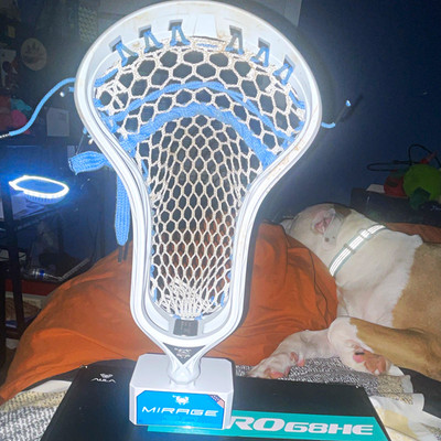 ECD Mirage 3.0 Strung Head Lacrosse Head for Adult Stick, White/Blue