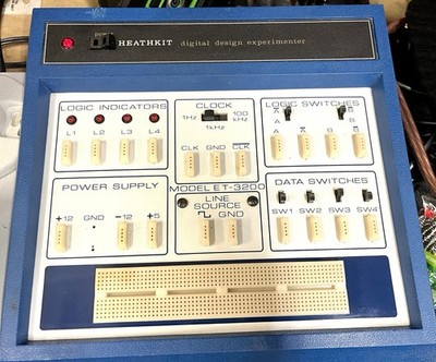 Vintage Heathkit Model ET-3200 Electronic Design Experimenter Powers ON Parts