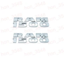 2x 09-21 RAM 1500 Front Door Nameplate Emblem Badge Letter Rebel TRX L Chrome