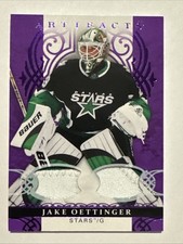 Jake Oettinger 2026-27 Upper Deck Artifacts Material Dual Relic Purple 25 63