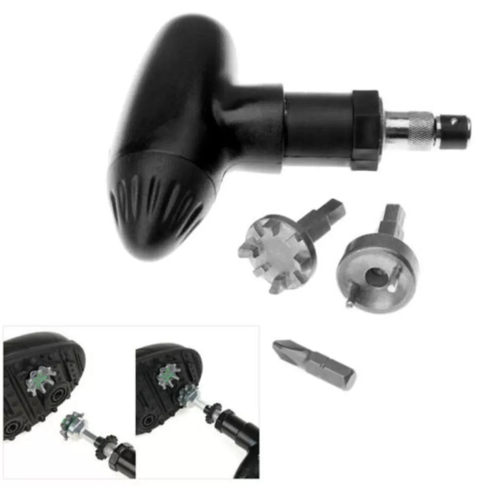 Golf Deluxe Spike Wrench Remover Tool Golf Shoe Cleats Ratchet Key Handle US