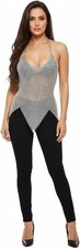 Medieval Women  s Aluminum Chainmail Top   Lightweight Festival  Cosplay Wear