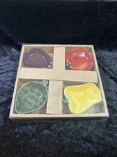 NEW in BOX Harry & David 4 Pc Dipping Bowl Set "Out of the Woods of Oregon"