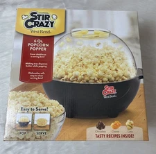 West Bend The Original Stir Crazy 6 Qt Popcorn Popper 82306 NIB Old Stock 2013