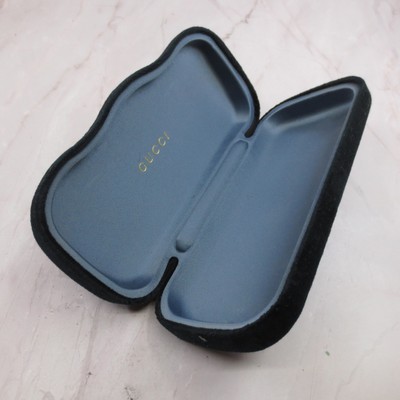 Gucci Black Velvet Hard Eyeglass Case and Fabric Dust Bag  display picture 1