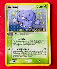 Lotto Carte Pokemon weezing 51/107 Ex Deoxys Stamp Stamped Rare Holo Foil Eng