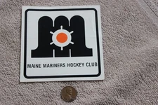 1980s Maine Mariners AHL minor league hockey decal